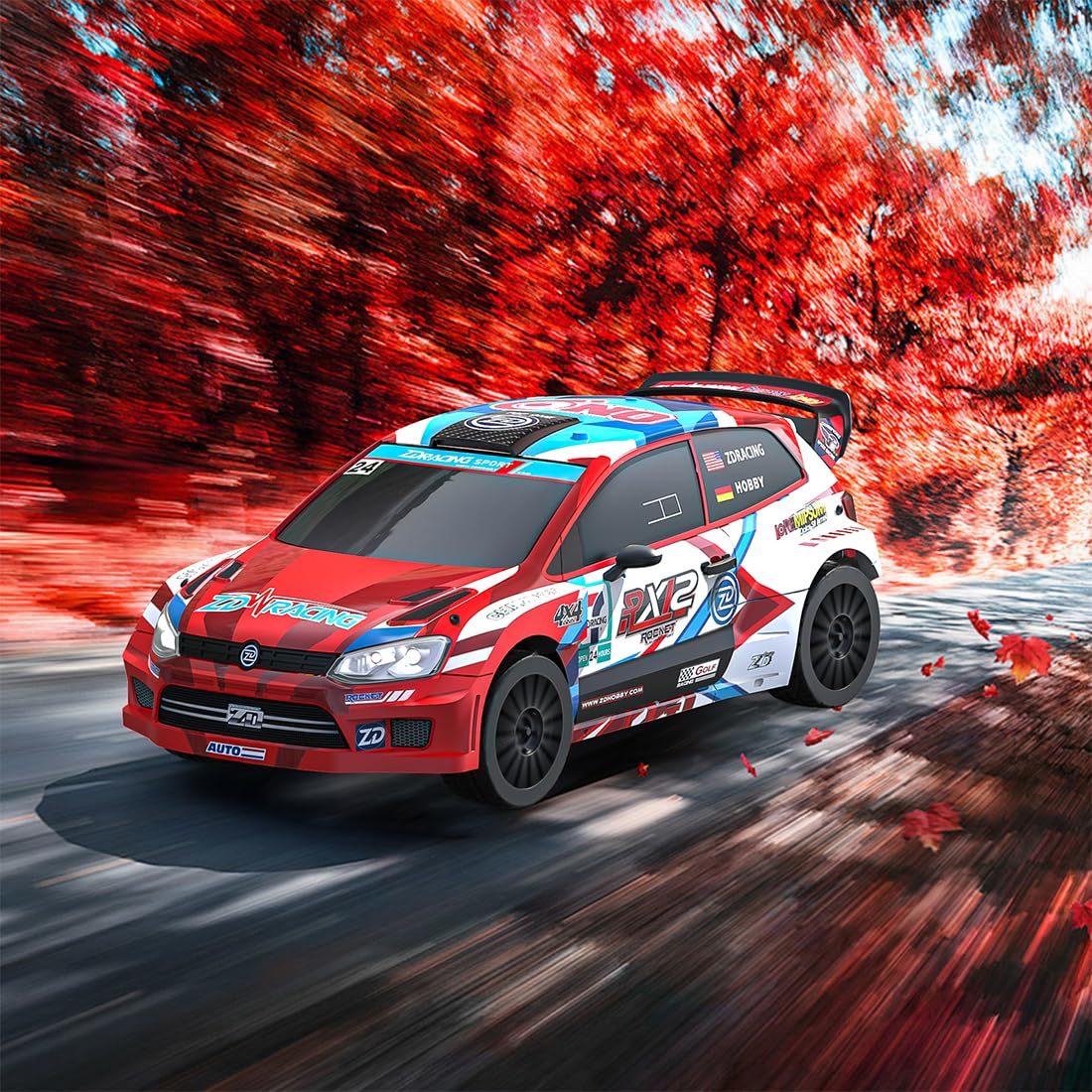 RX12 Auto telecomandata 1:12 RC Auto per adulti, ZD RC Auto da corsa 4WD Brushless Rally Car, modelli da collezione per adulti (rosso)