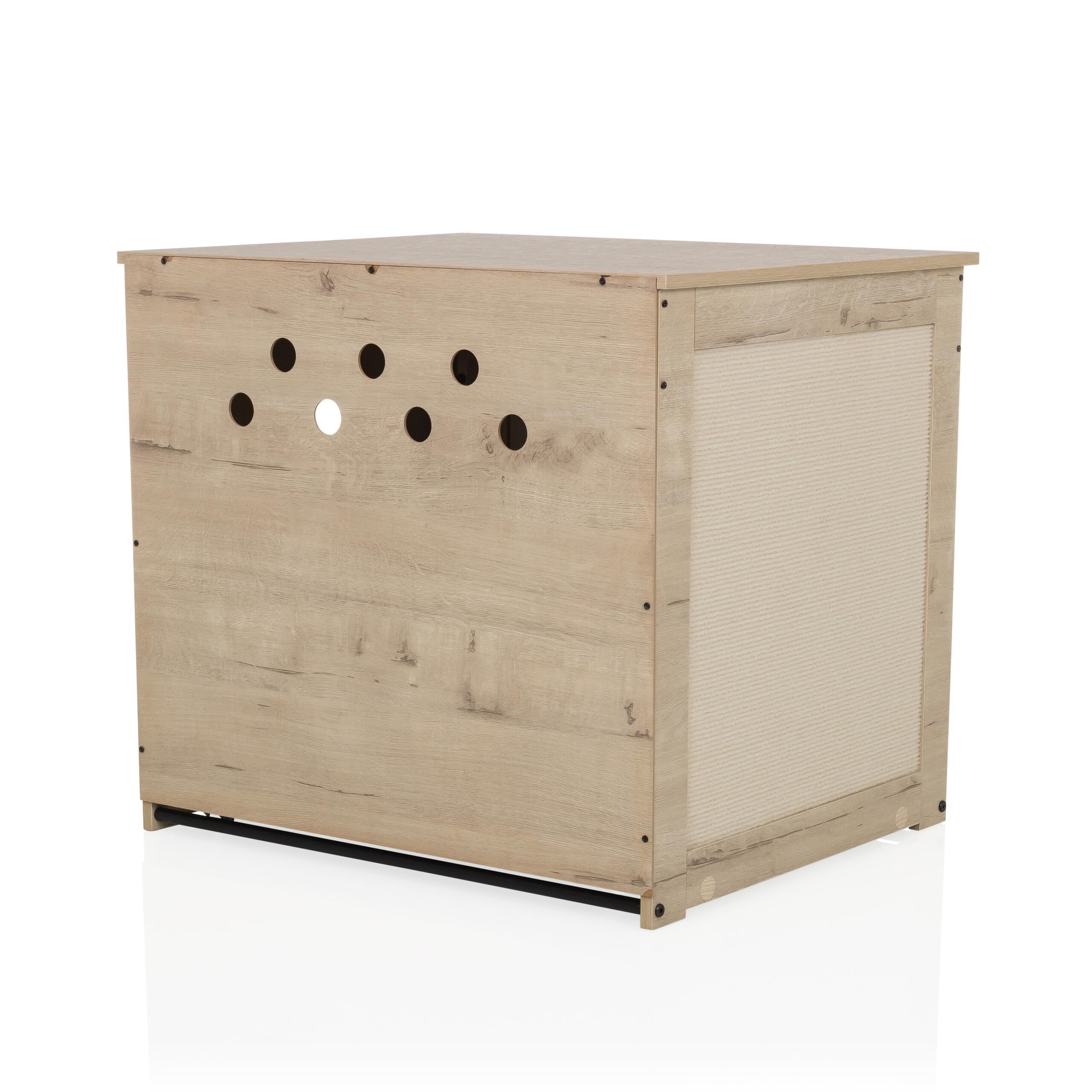 hjh LVING Domek dla kota do domu, 60 x 50 x 53,2 cm, Kitty Pawbox, 1 szafka na kuwetę dla kotów, legowisko dla kota o obciążeniu do 30 kg, dąb