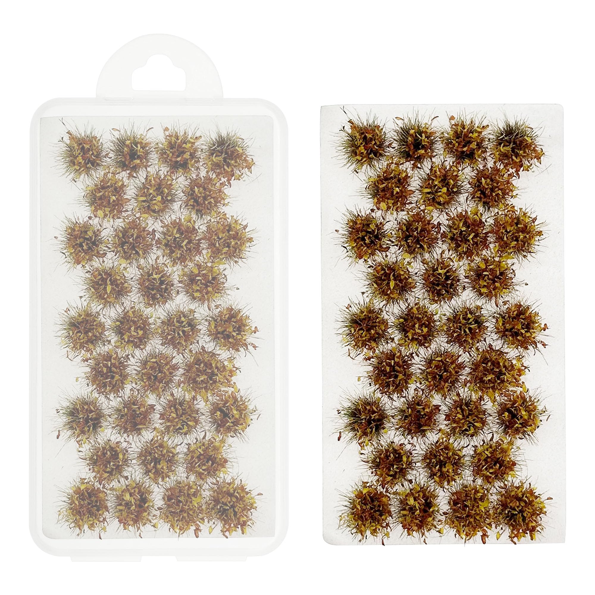 Woohome Static Grass Tufts Flower Cluster Vegetation Groups Miniature Flower Clusters for Terrain Railway Scenery Table Landscape, Light Red and Yellow โ image 1