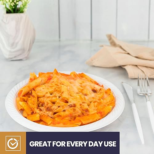 Miniatura 2 de Paquete de 250 platos desechables de plástico de 5 onzas, fuertes y resistentes, resistentes al calor y a prueba de remojo, no se derrite ni se
