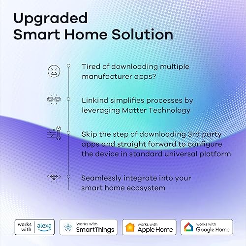 Miniatura 2 de Linkind Matter - Bombilla inteligente, bombillas inteligentes que funcionan con Apple Home, Siri, Alexa, Google Home, SmartThings, bombillas que