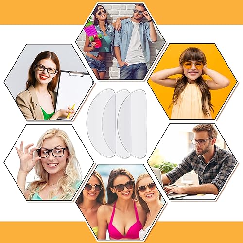 Miniatura 15 de TOODOO 18 pares de anteojos, almohadillas para la nariz, anteojos adhesivos de silicona antideslizantes para anteojos, lentes de sol