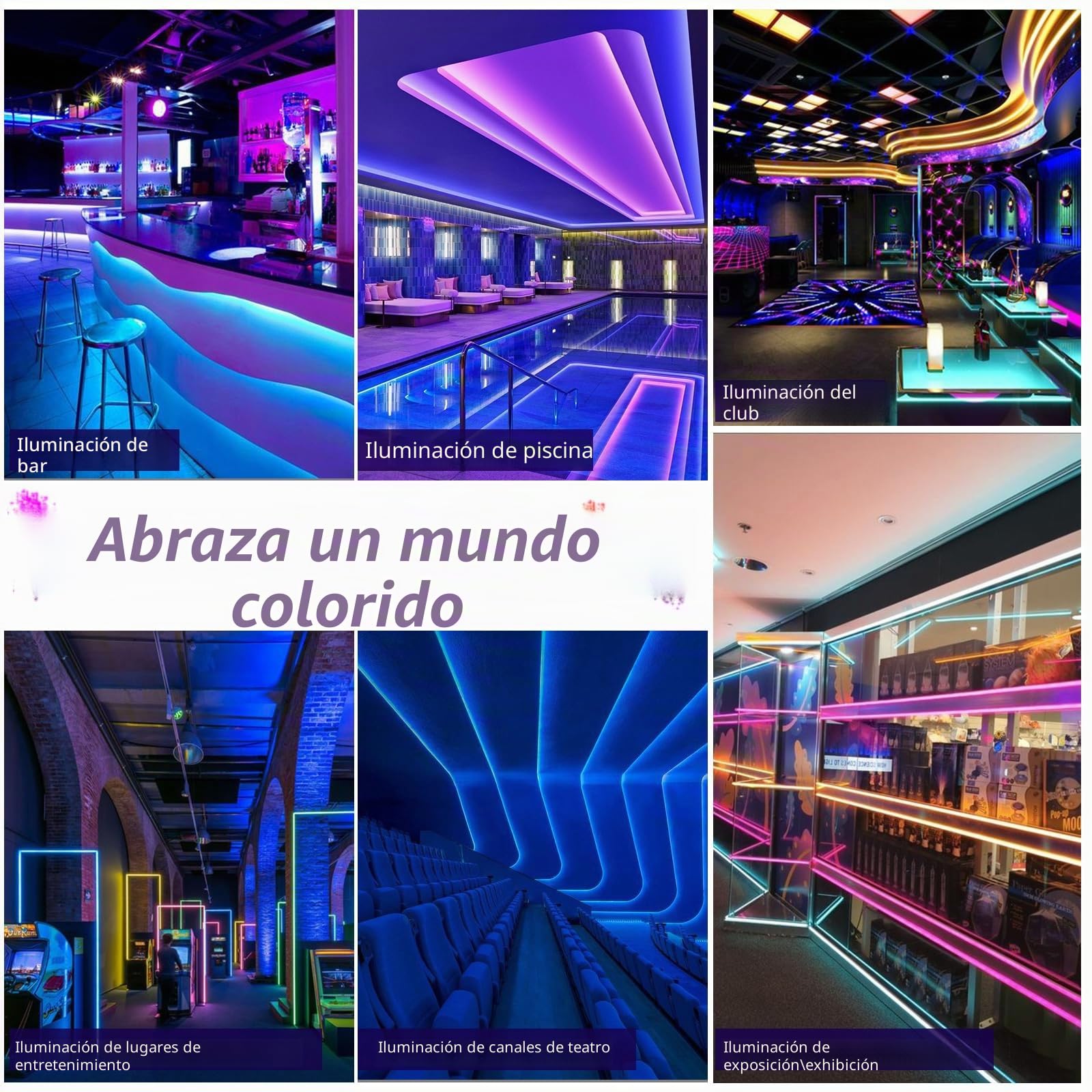 RGB Tira Led, Luces LED Habitacion COB 5m,24V 840LED/m Tiras LED de Interior Sincronización de Música,CRI 90+ Fancy Luces LED TV Kit Luz led Adhesiva Para Coche Cocina Fiesta Hogar Bar