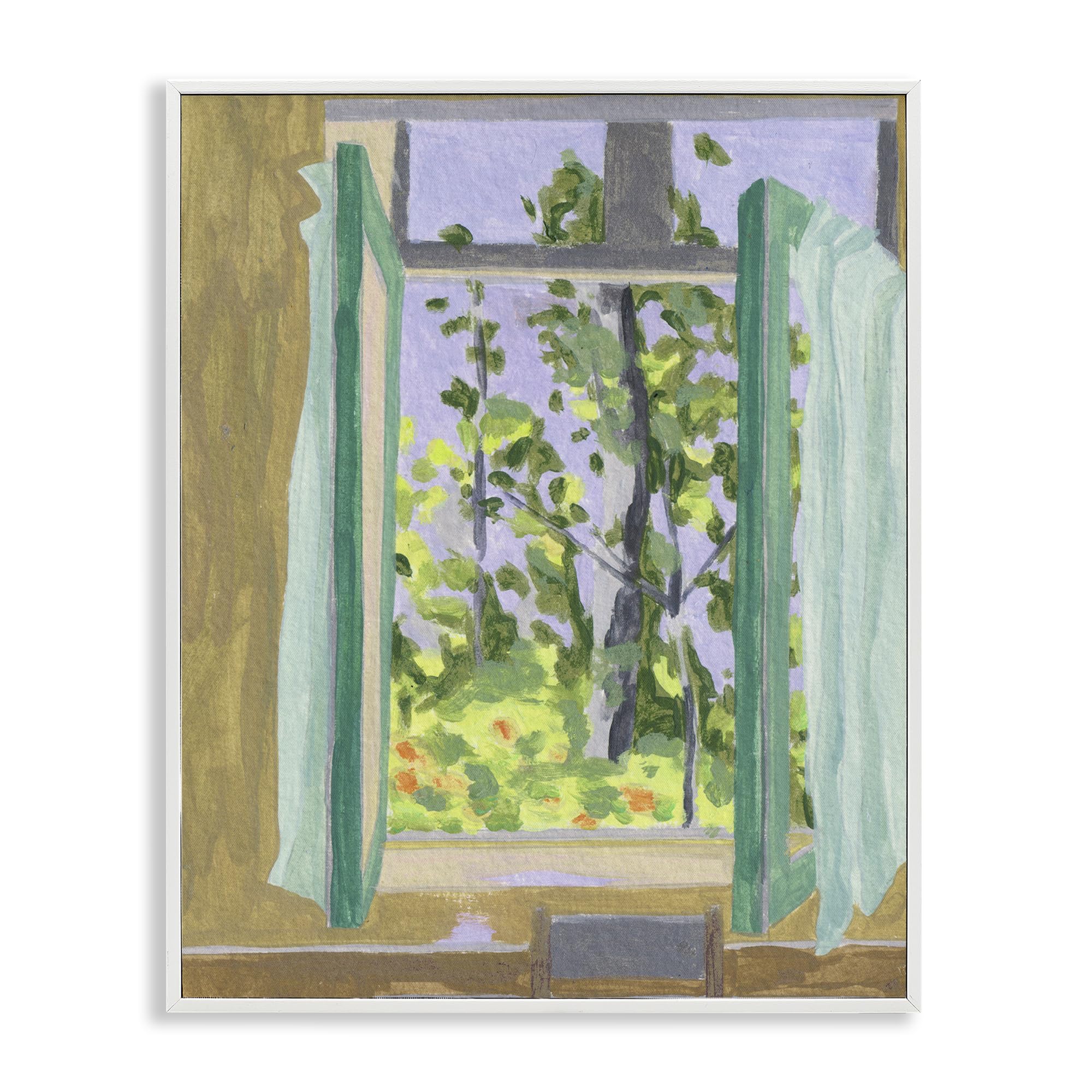 Giclée un siège pour le printemps Stupell Industries cadre blanc 35.6x27.9cm