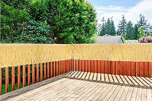 Ayfjovs Hawaiian Grass Table Skirt, 157 x 11.8 Inch Raffia Fringe Banner