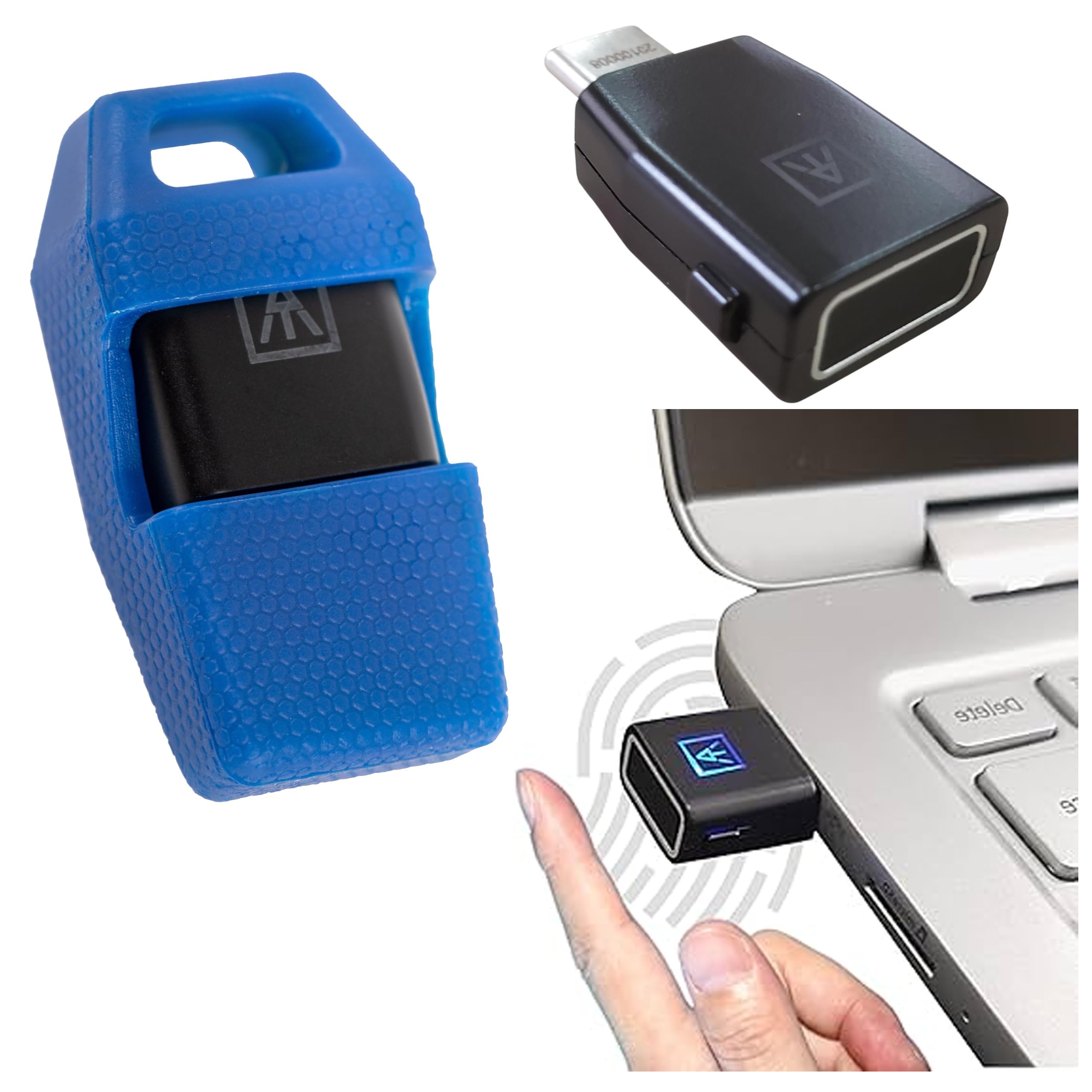 ATKey.Pro Clé de sécurité USB-C (biométrie, Lecteur d'empreintes digitales, FIDO2, Connexion sans Mot de Passe, Windows, Entra ID, macOS, Linux, Chrome OS, Compact, sans Pilote)
