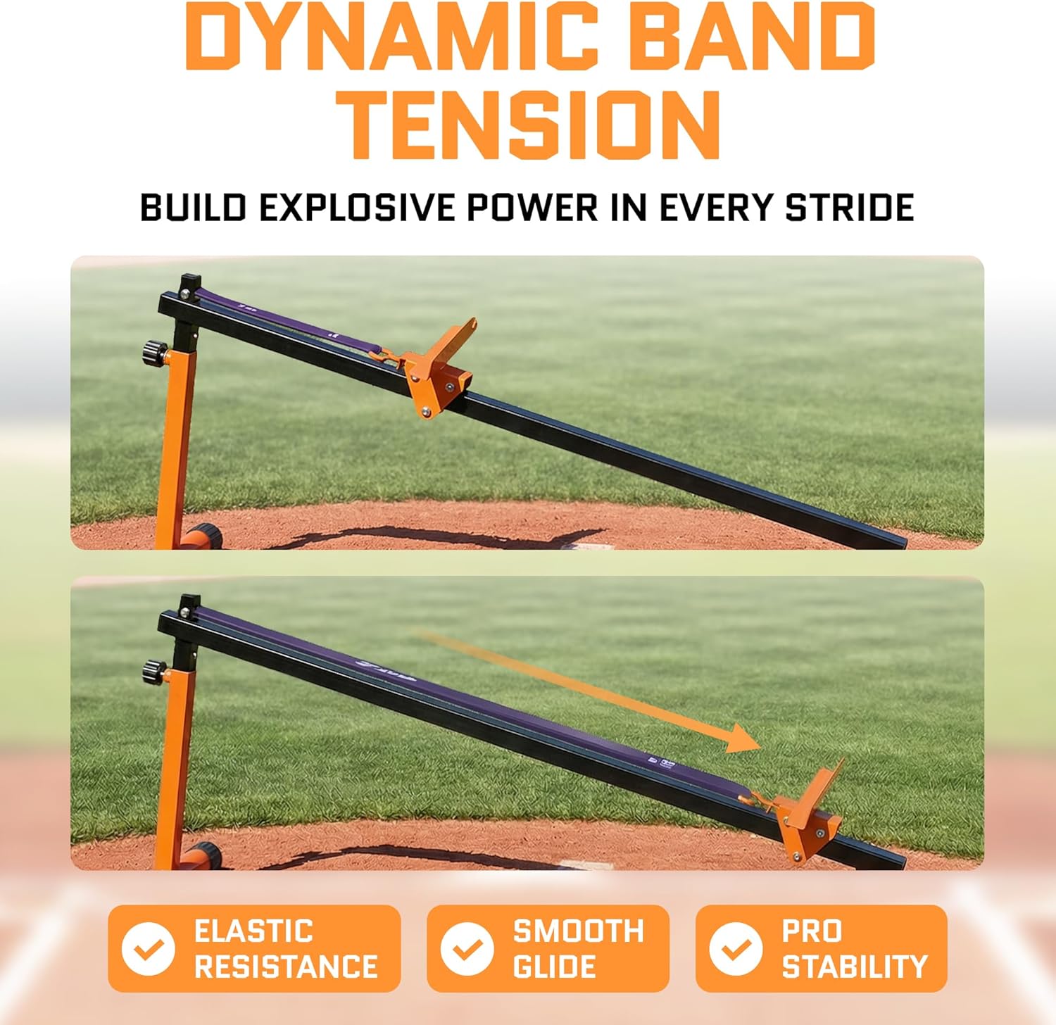 ACELETIQS Baseball Pitching Lead Leg Trainer – Adjustable Stride & Resistance Trainer for Pitchers – Improve Power, Balance & Mechanics – Heavy-Duty Steel Pitching Training Aid - Image 6