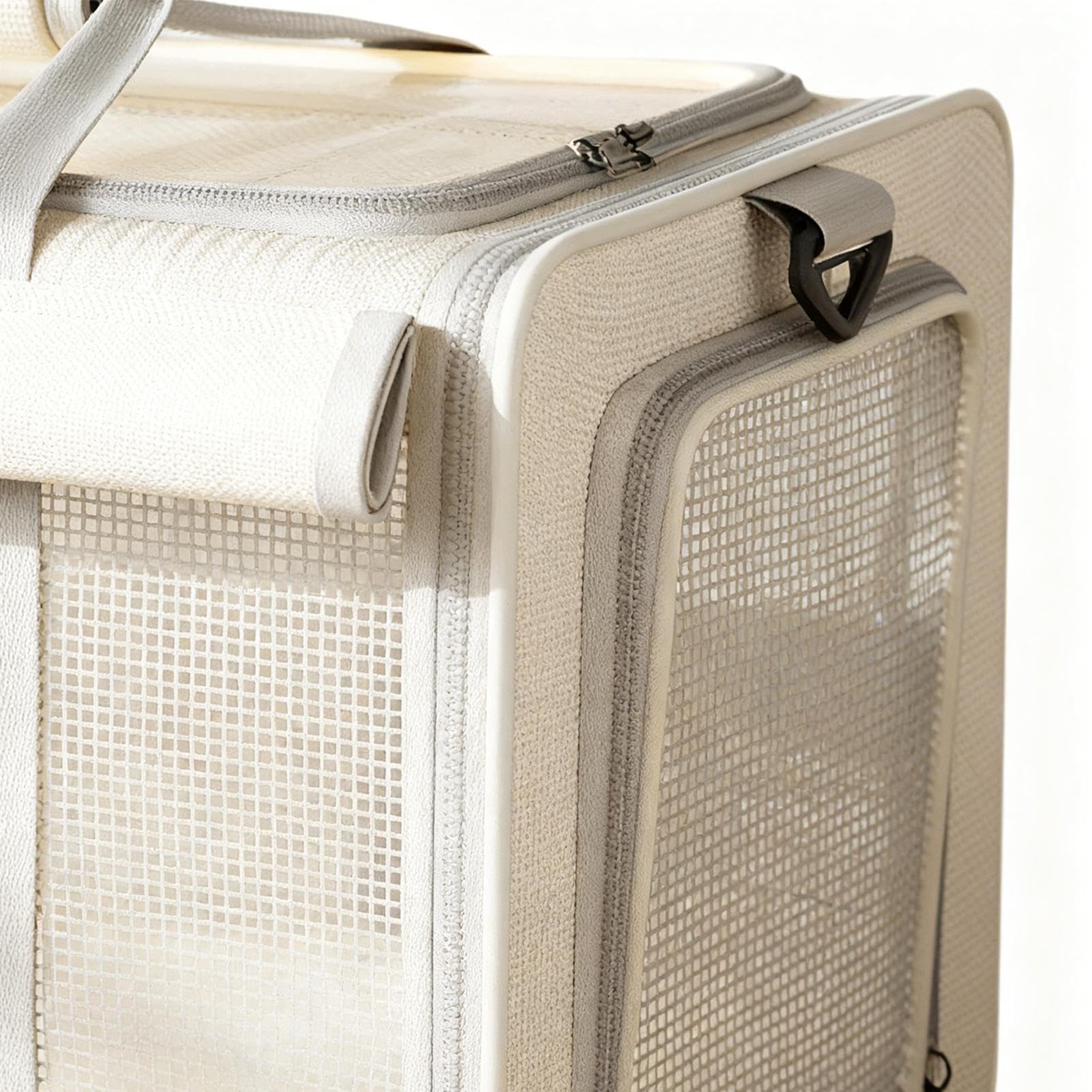 Top Access Katzentragetasche, kompakte Hundetasche, 40,6 cm, Tragetasche für unter dem Sitz, Polyester-Kätzchen-Transportkoffer mit wasserabweisender Oberfläche, Harte Seiten, Tragekästen für