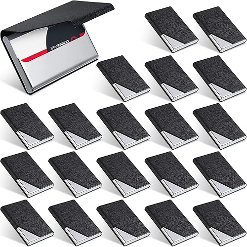 Miniatura 9 de Yexiya 20 tarjeteros de piel sintética con cierre magnético, de acero inoxidable, delgada, para tarjetas de crédito, identificación, mujeres