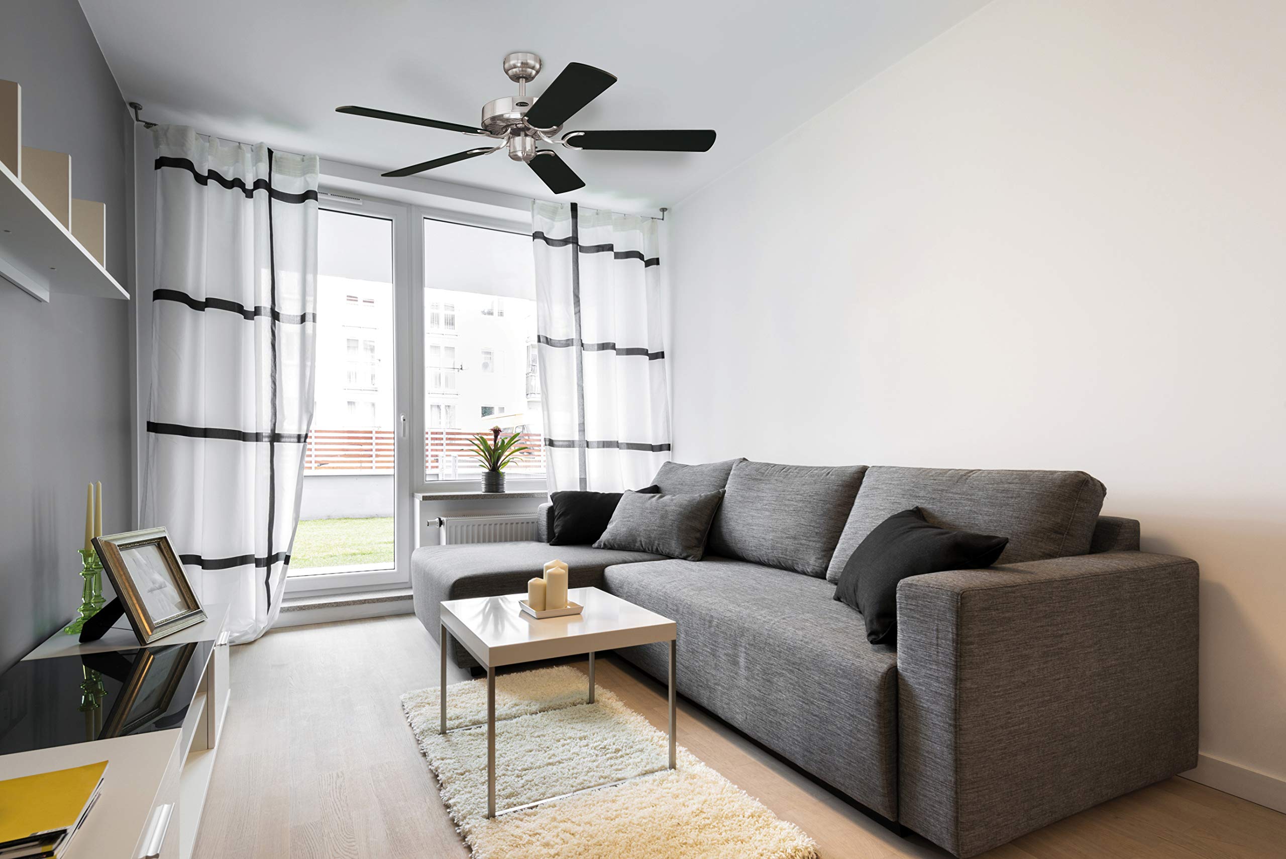 78370 Cyclone 132 cm, Deckenventilator, gebürsteter Stahl
