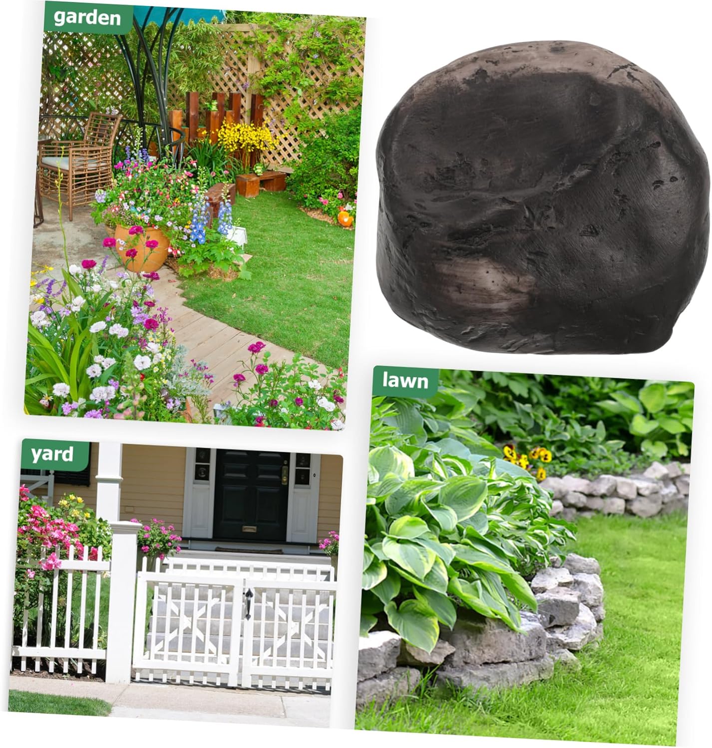 BESTonZON 4pcs Key Hider for Outdoor Use Weatherproof Key Holder Box Decorative Garden Accessory and Stylish Design