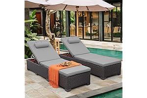 Indulge in Leisure: Brown Wicker Patio Chaise Lounge Chairs for Unparalleled Poolside Relaxation