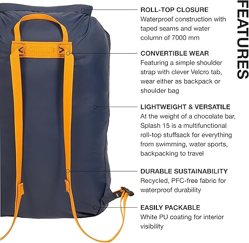 Miniatura 3 de Exped Mochila Splash - Bolsa impermeable con tapa enrollable, marino, Mochilas Daypack