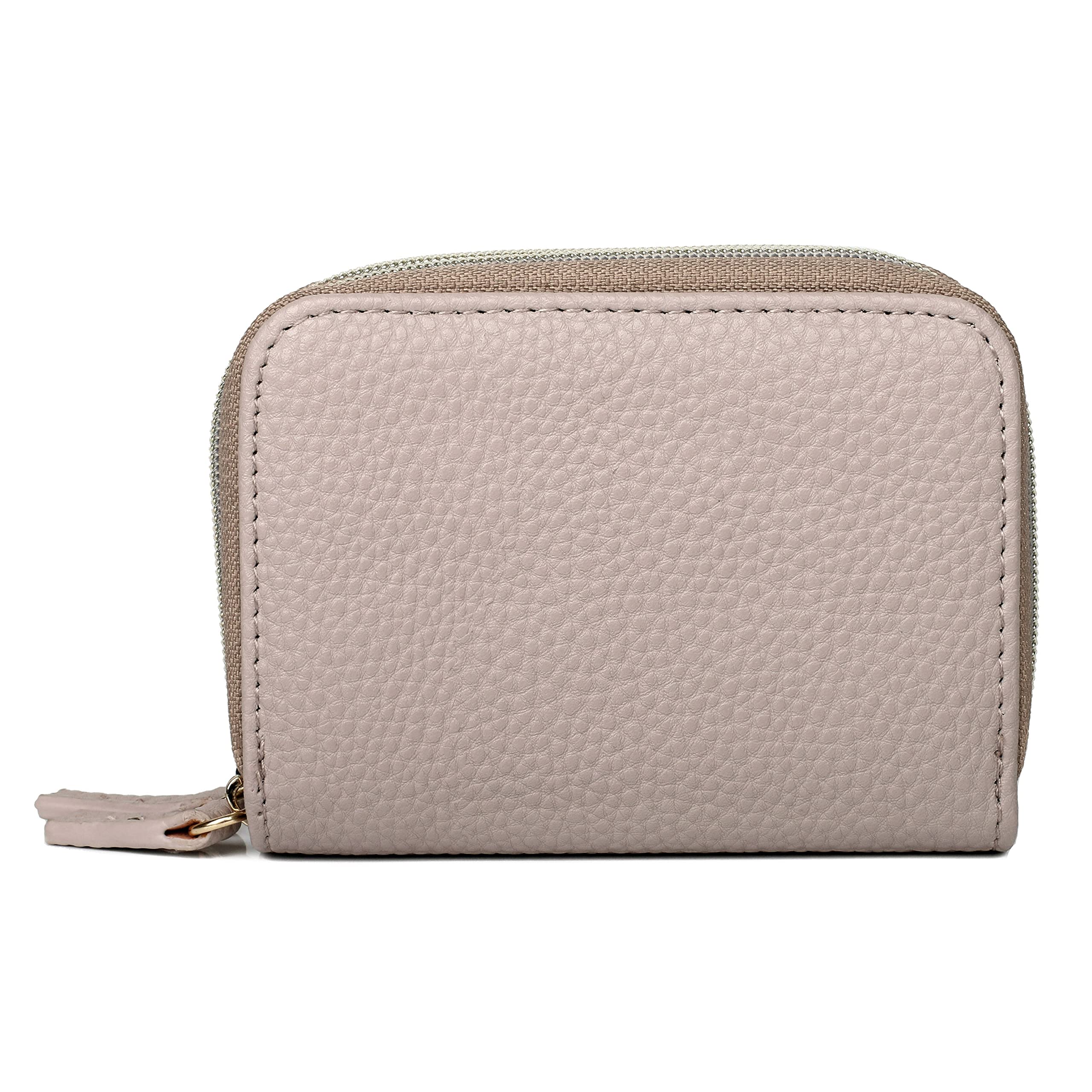 Julia Buxton Solid Pebble Vegan Leather Wizard Wallet, Mushroom, One Size