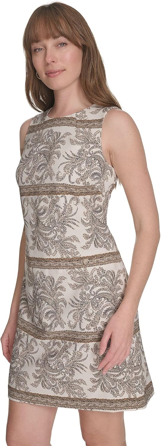 Tommy Hilfiger Womens Sleevless Pocket Salon Stretch Shift Dress - Image 4