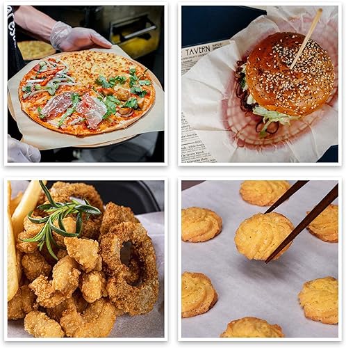 Miniatura 4 de 330 hojas de papel pergamino, papel de hornear de pergamino sin blanquear precortado de 8 x 8 pulgadas para freidora de aire, horno, utensilios para