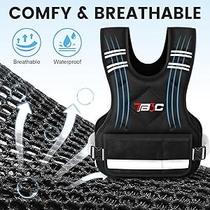 TB3C Adjustable Weighted Vest for Women - 04-10lb/11-20lb/20-32lb Vest with 6 Ironsand Weights for Strength Training,Body Weight Vest Exercise Set for Running, Walking and Home Workouts