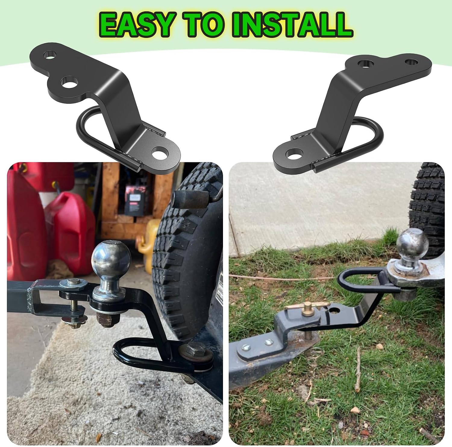 ATV/UTV Three-Way Hitch, Heavy Duty Universal ATV Hitch Attachments, Receiver Hitch Lawn Mover Hitch
