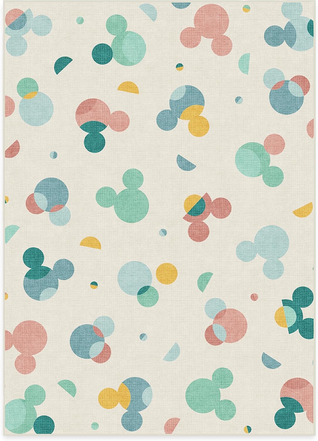 RUGGABLE Disney Classic Mickey Mouse Washable Rug Perfect