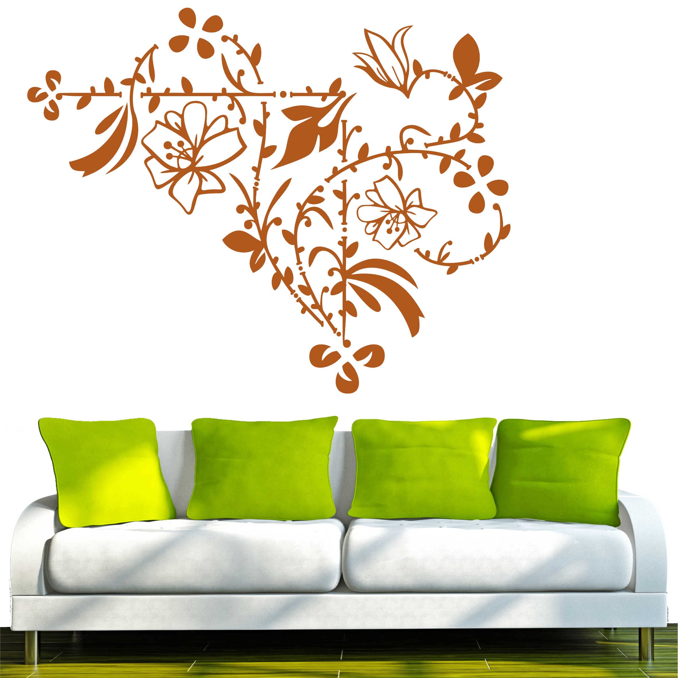 INDIGOS UG - Decalcomanie da muro - adesivi da parete - Murale - f71, floreale con grandi decorazioni alla moda INDIGOS UG - Decalcomanie da muro - adesivi da parete - Murale - f71, floreale con grandi decorazioni alla moda