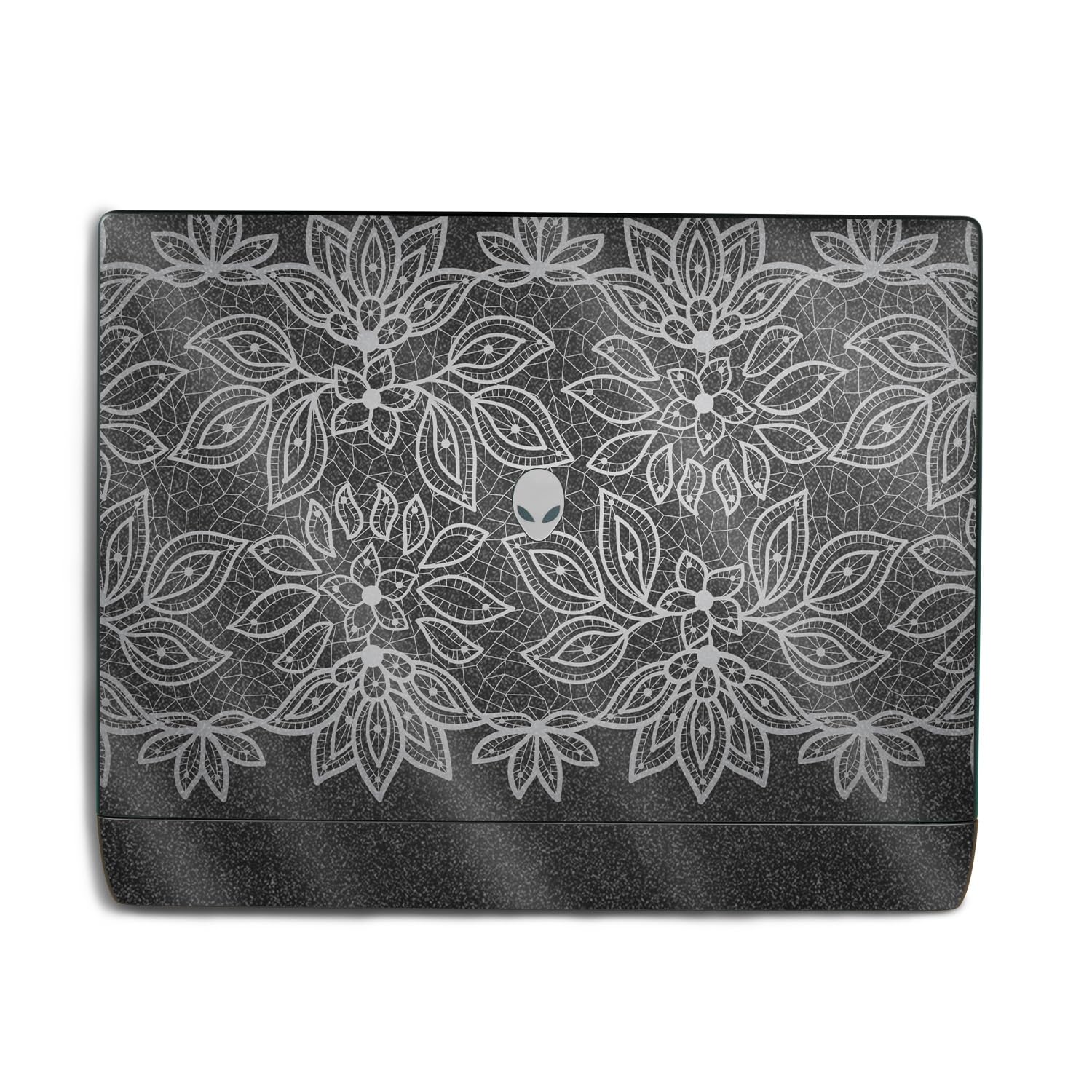 Glossy Glitter Laptop Skin Compatible with Alienware 18 Area-51 (2025) - Floral Lace - Premium 3M Vinyl Protective Wrap Decal Cover - Easy to Apply | Crafted in The USA by MightySkins