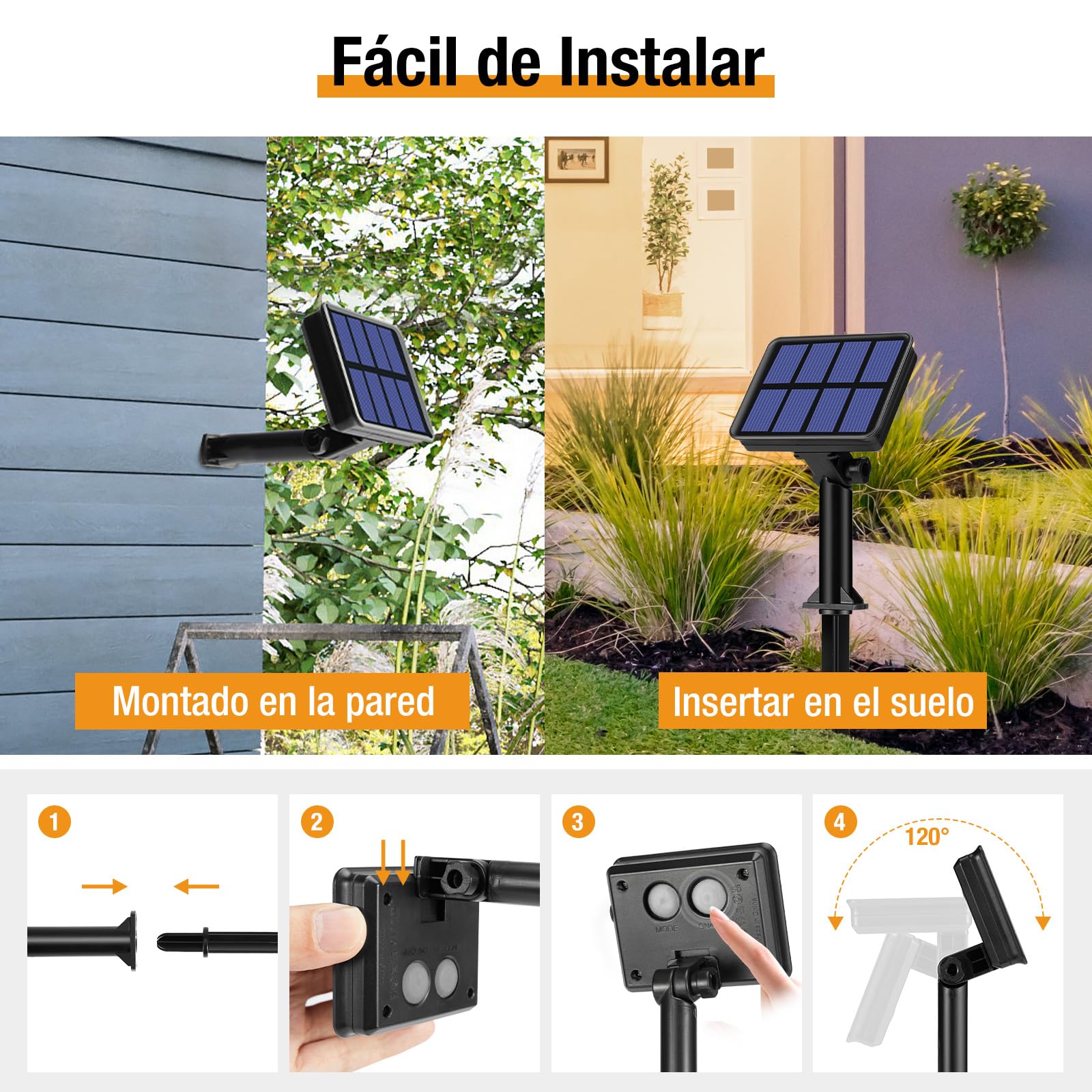 btfarm 2 Paquete Guirnaldas Luces Exterior Solar, Totalmente 30M 300 LED, 8 Modos Cadena de Luces Decoracion para Terraza, Fiestas, Bodas, Patio, Jardines (Blanco Calido)