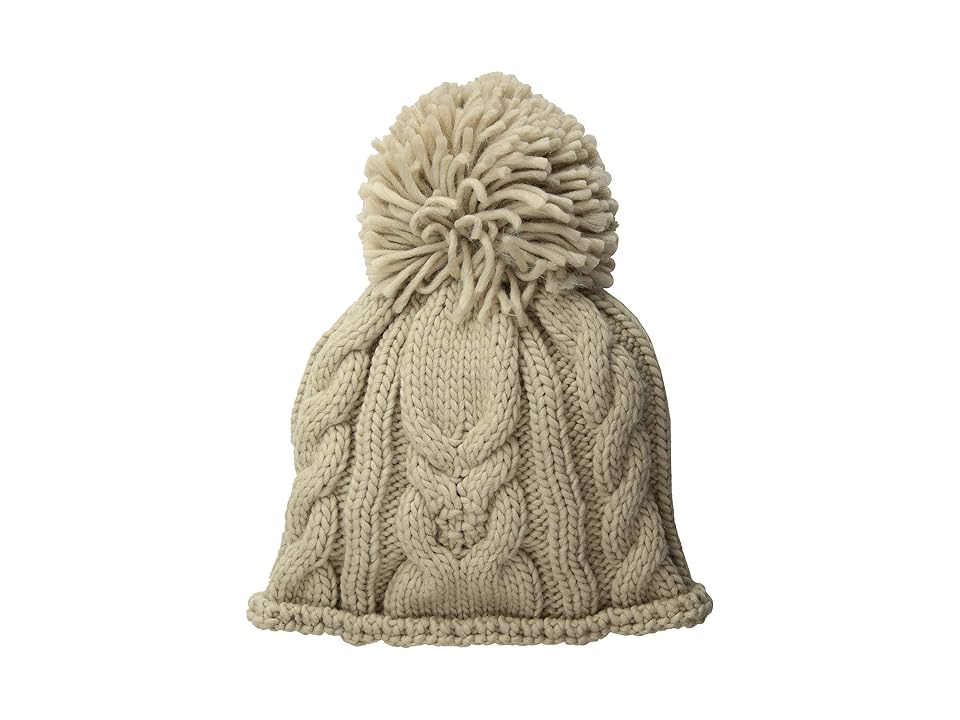 

Woolrich Cable Stitch Beanie with Pom (Natural) Beanies