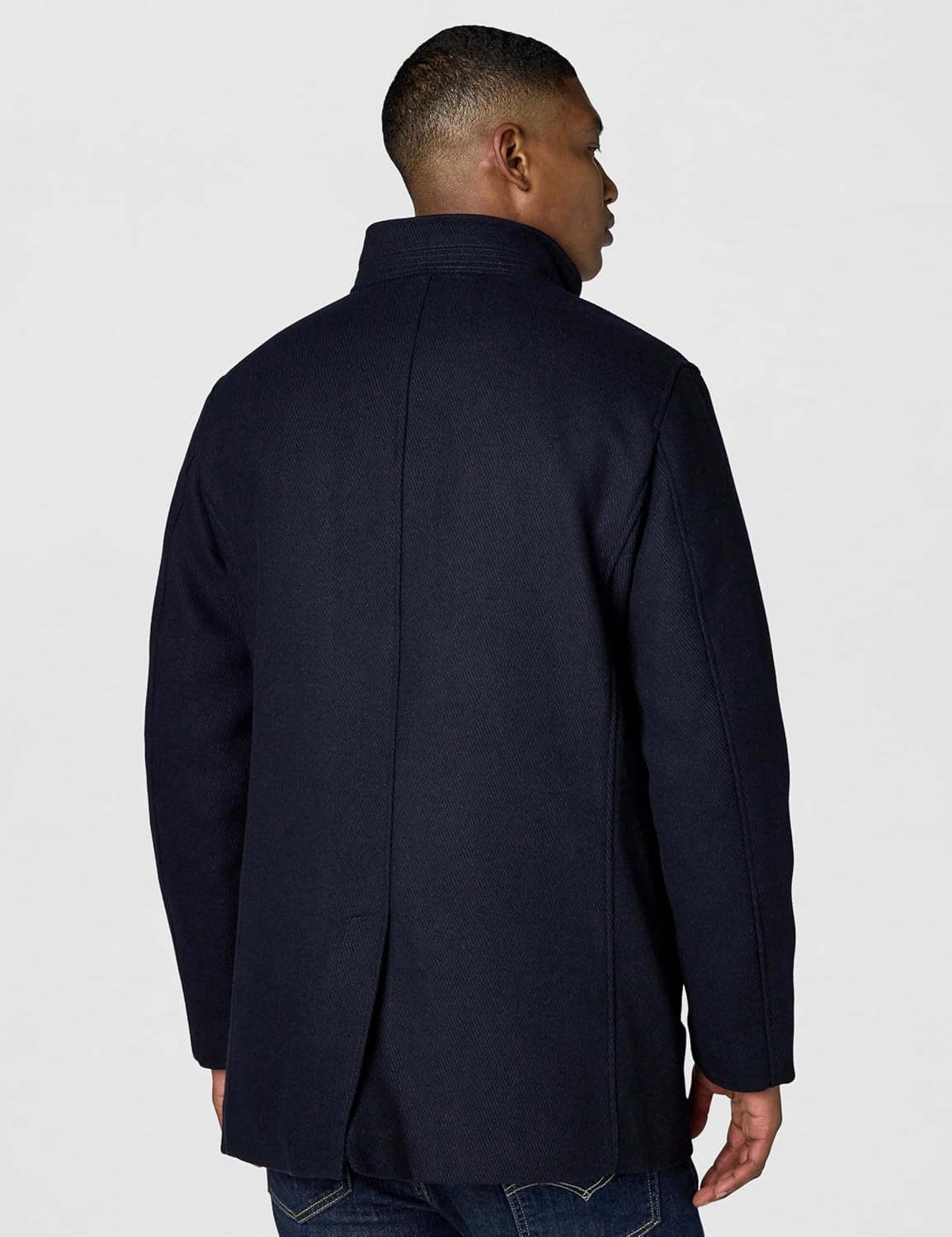 Cole Haan Men's Wool Twill Topper Coat with Water Resistant Bib - Image 4