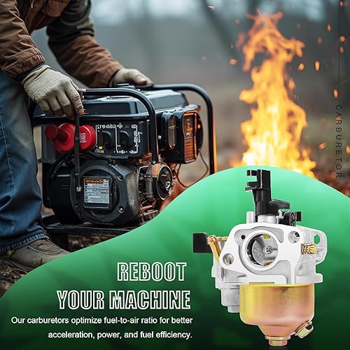 Miniatura 2 de Carburador + bobina de encendido compatible con GX110 GX120 GX140 GX160 GX168 GX168F GX200 5HP 5.5HP 6.5HP 16100-ZH8-W61 Generador de cortacésped