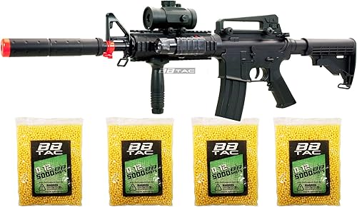 bbtac bt-m83+20000bb 250 fps lpeg pistola de airsoft de energía eléctrica automática completa con accesorios tácticos y rodamiento de bolas 20000