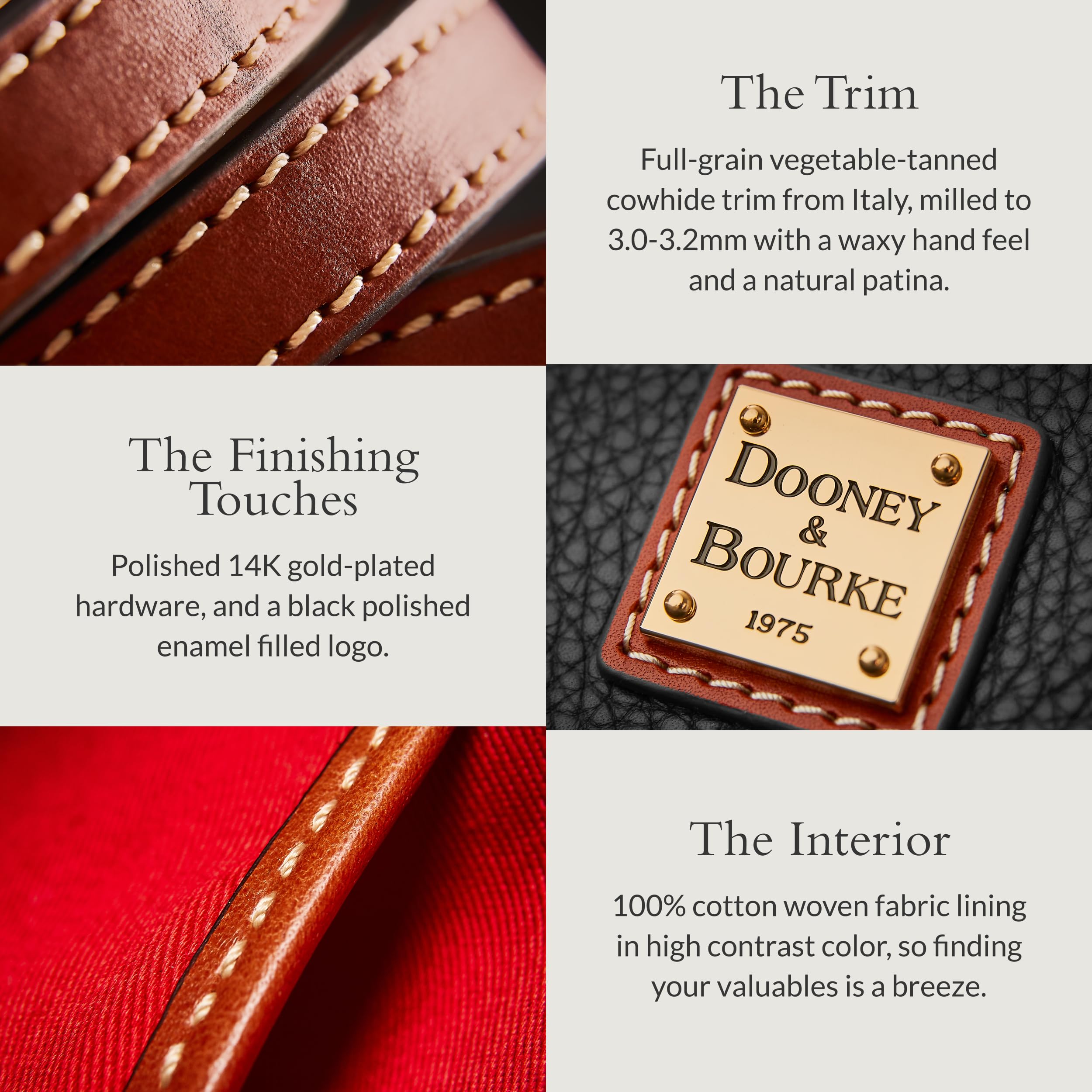 Dooney & Bourke Satchel Bags for Women, Pebble Grain Leather Zip Handbag with Crossbody Strap | with Crossbody Strap: Red