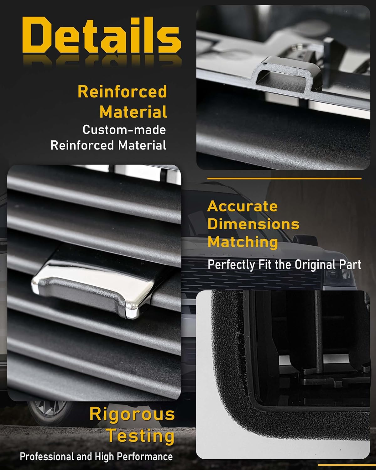 Dashboard AC Center Dash Vent Air Louver Compatible with Ford Explorer Base Limited Sport XLT 2016 2017 2018 2019 FB5Z19893AD