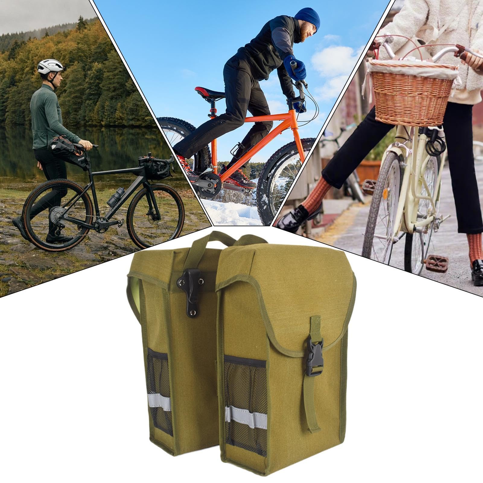 Alforjas para Bicicleta Juego De 2 Piezas Impermeables De Para Ciclismo