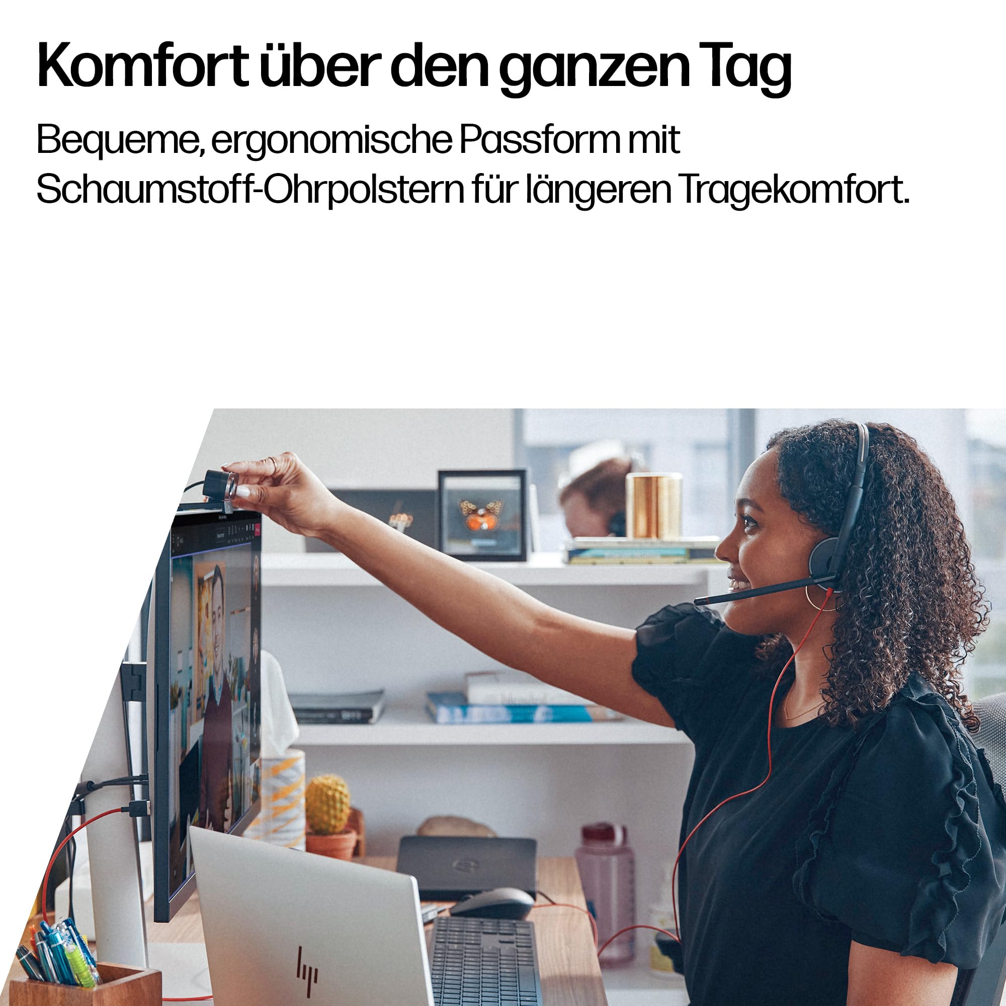 Poly Blackwire 3220 schnurgebundenes USB-C-Headset, Noise Cancelling-Mikrofon, Stereo-Design, Verbindung mit PC/Mac über USB-C oder USB-A, Kompatibel mit Teams/Zoom, SoundGuard-Technologie