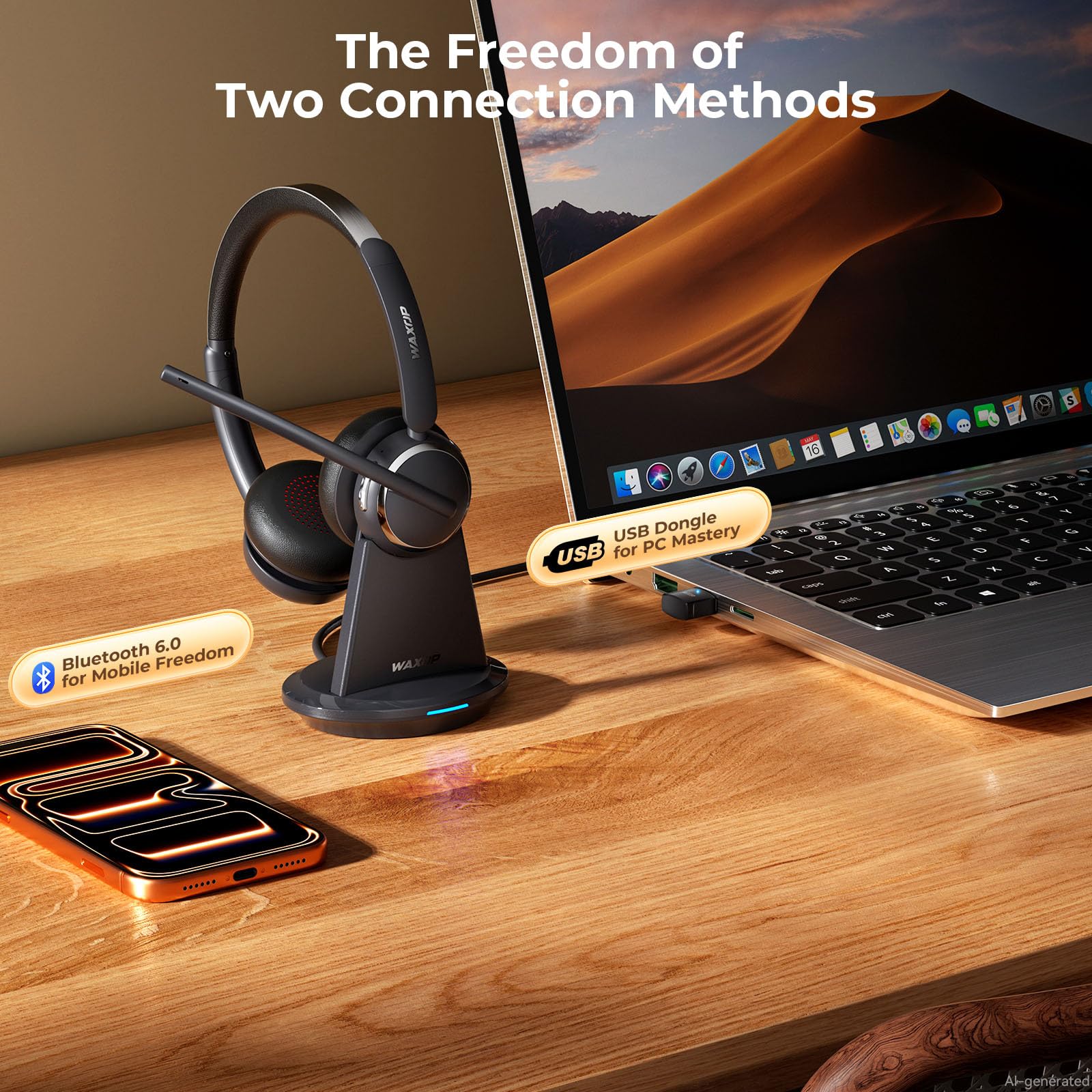 Wireless Headset with 65H Battery Gallery Image