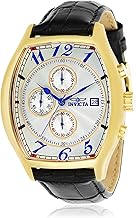 Invicta Men's 14330 Specialty Tonneau Watch with 3 Textured Leather Strap Set