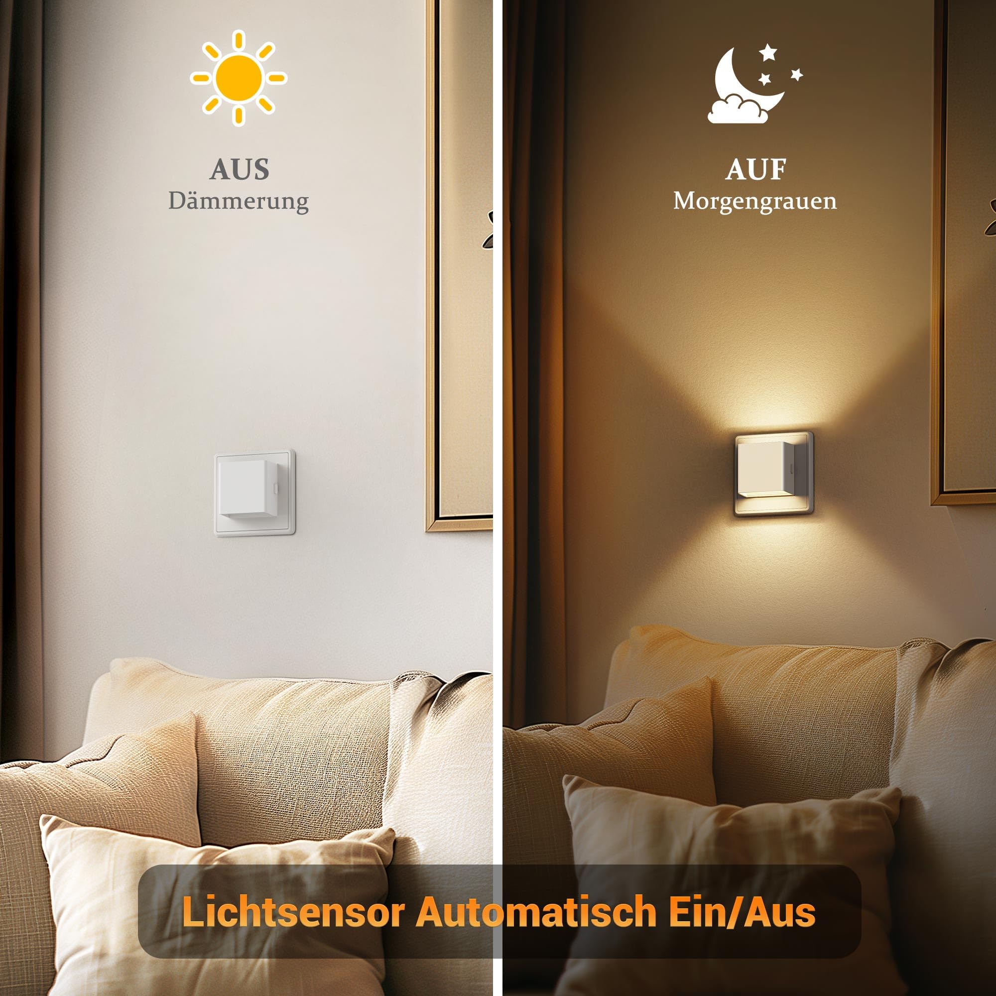 LED Plug-in Nachtlampje - Stopcontact Lampje met Sensor - Voor de
