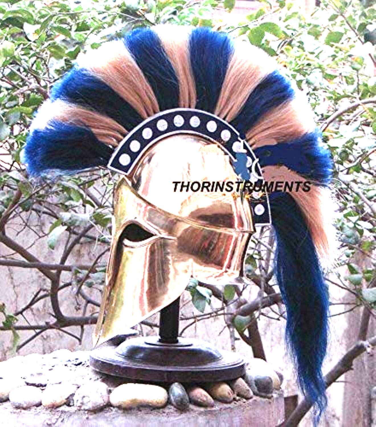 THOR INSTRUMENTS (with device) Medieval Ancient Costume Armour Roman Greek Corinthian Helmet War Costume Gift