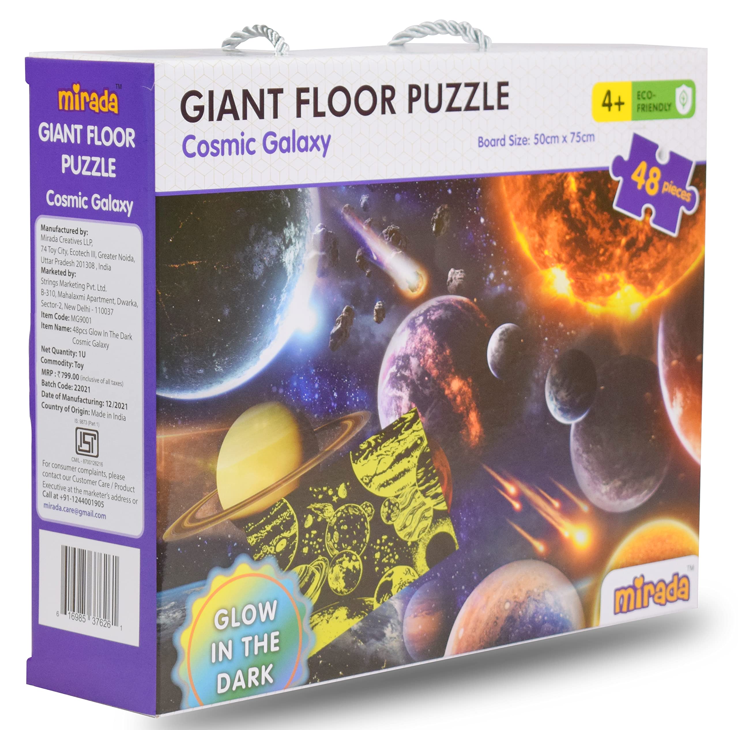 Mirada Puzzle - 48pcs Glow in The Dark Cosmic Galaxy