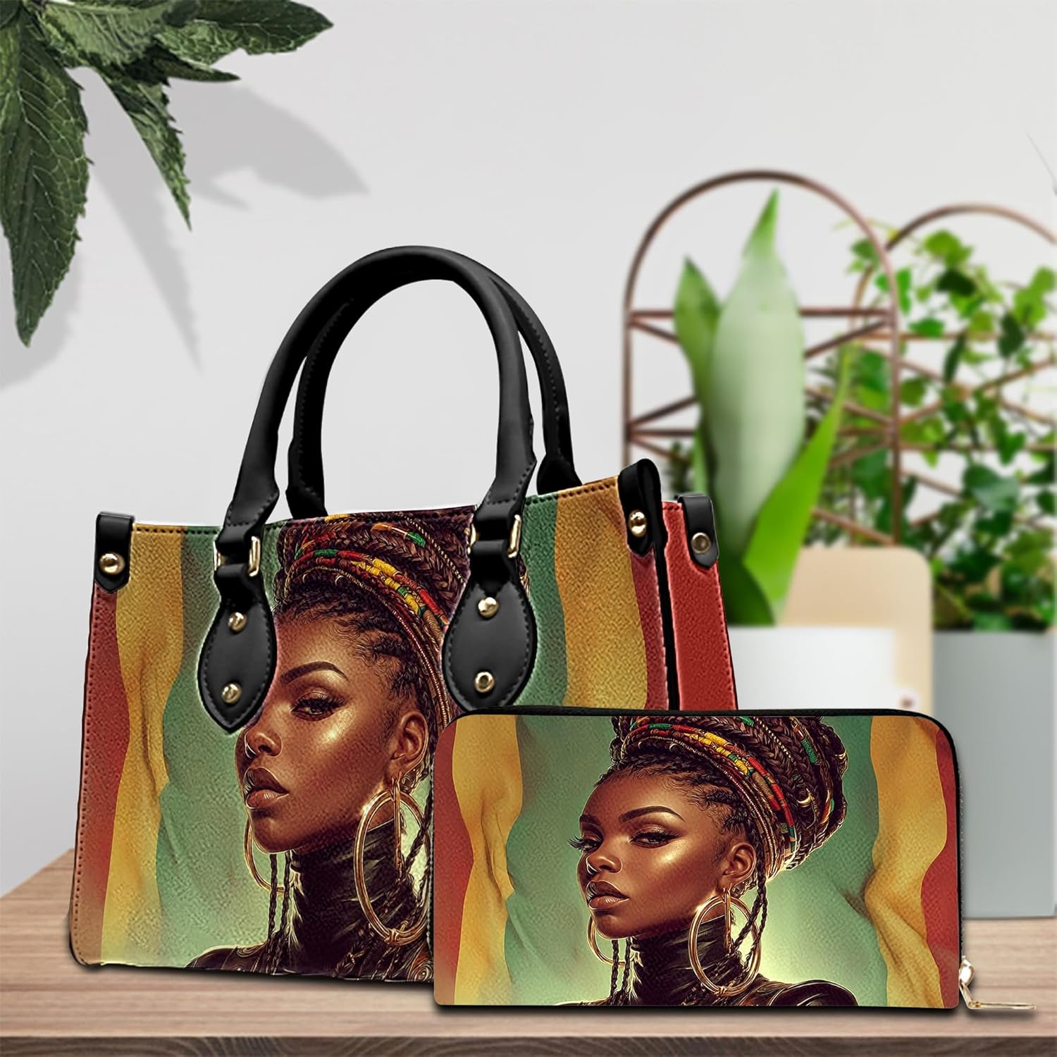 Leather Handbag for Black Women – Empowered African American Art Purse, Stylish Gift for Her - Image 3