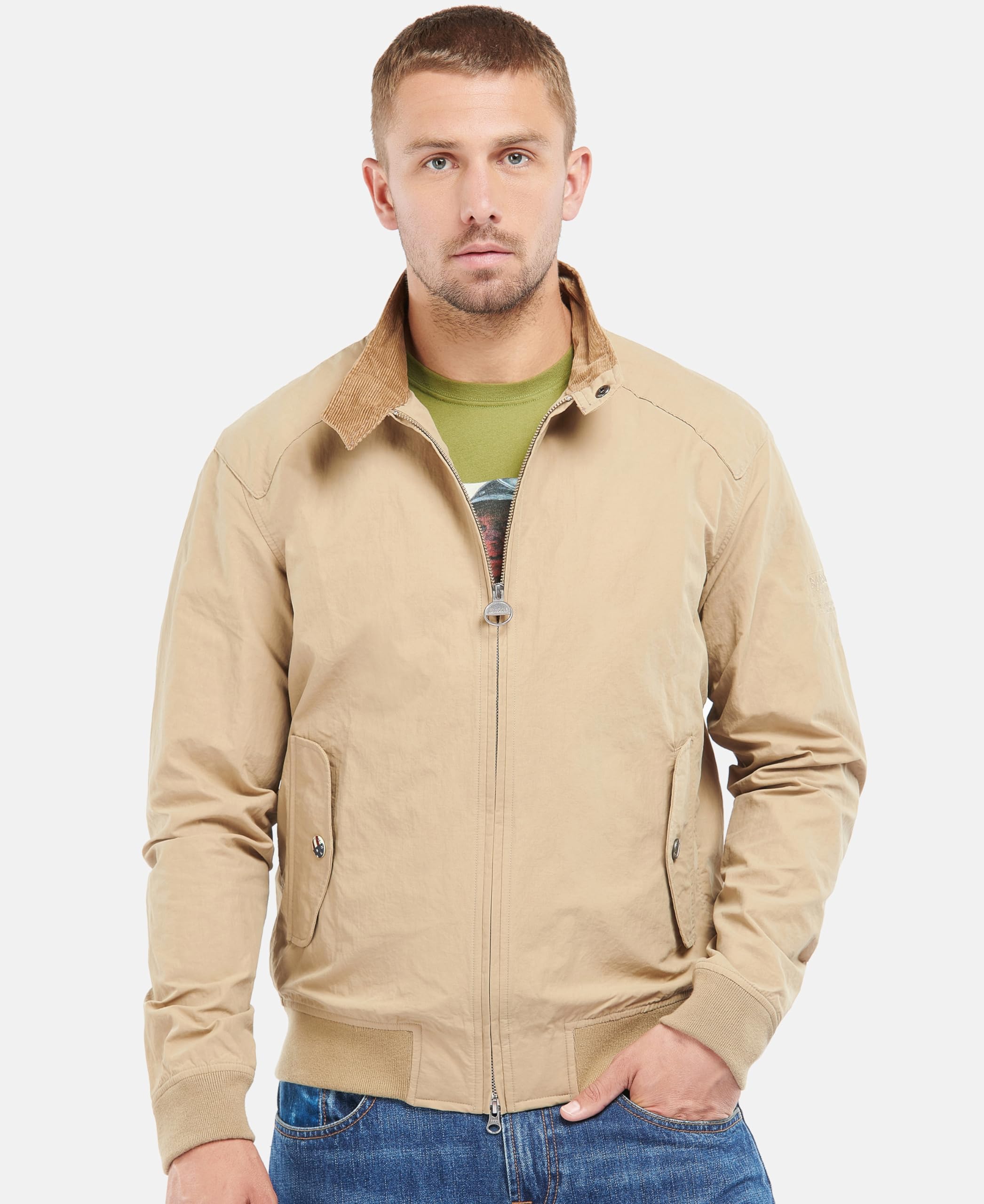 Barbour International Giubbino Rectifier Harrington Uomo Military XL