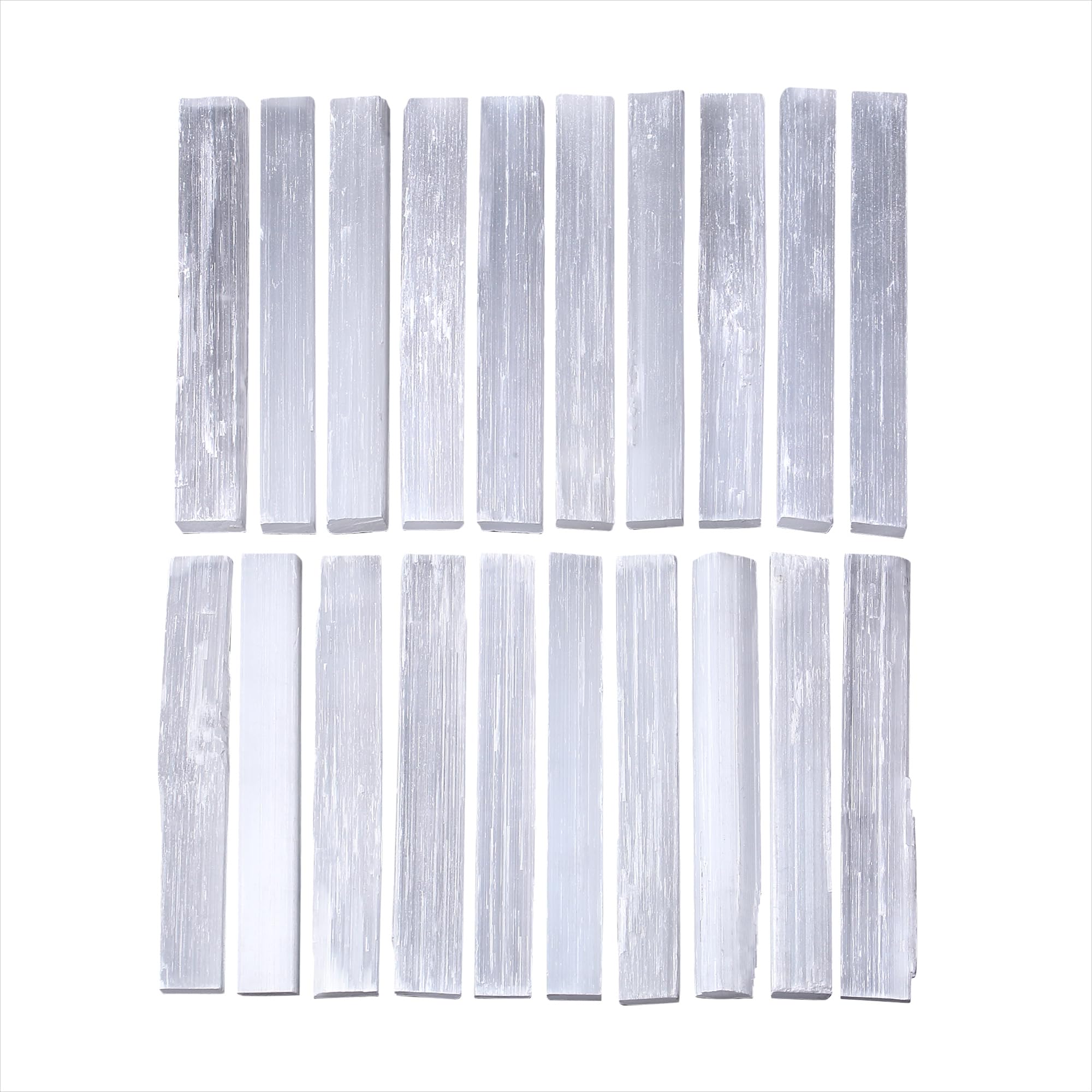 MAIBAOTA 4" Selenite Crystal Wand Bulk Crystals and Healing Stones Selenite Sticks Charging Plate Energy Reiki Medetation Metaphysical Wicca Drawing Protection Witchcraft Supplies 12Psc