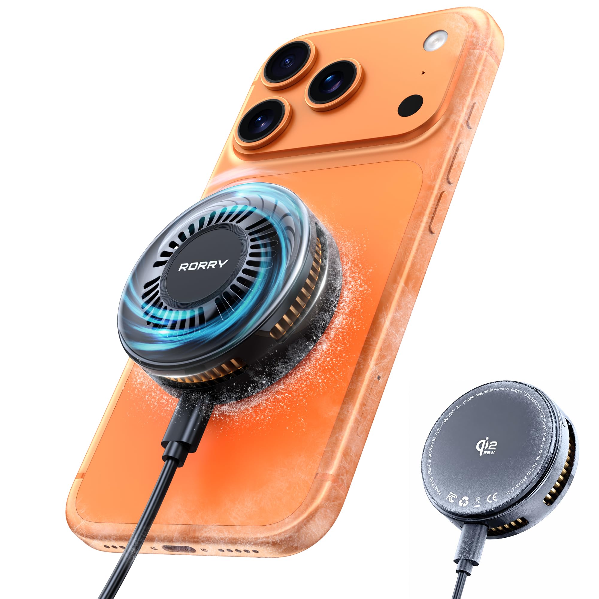 Amazon.co.jp: 【Qi2.2公式認証 25W高速充電 キンキン冷却】RORRY