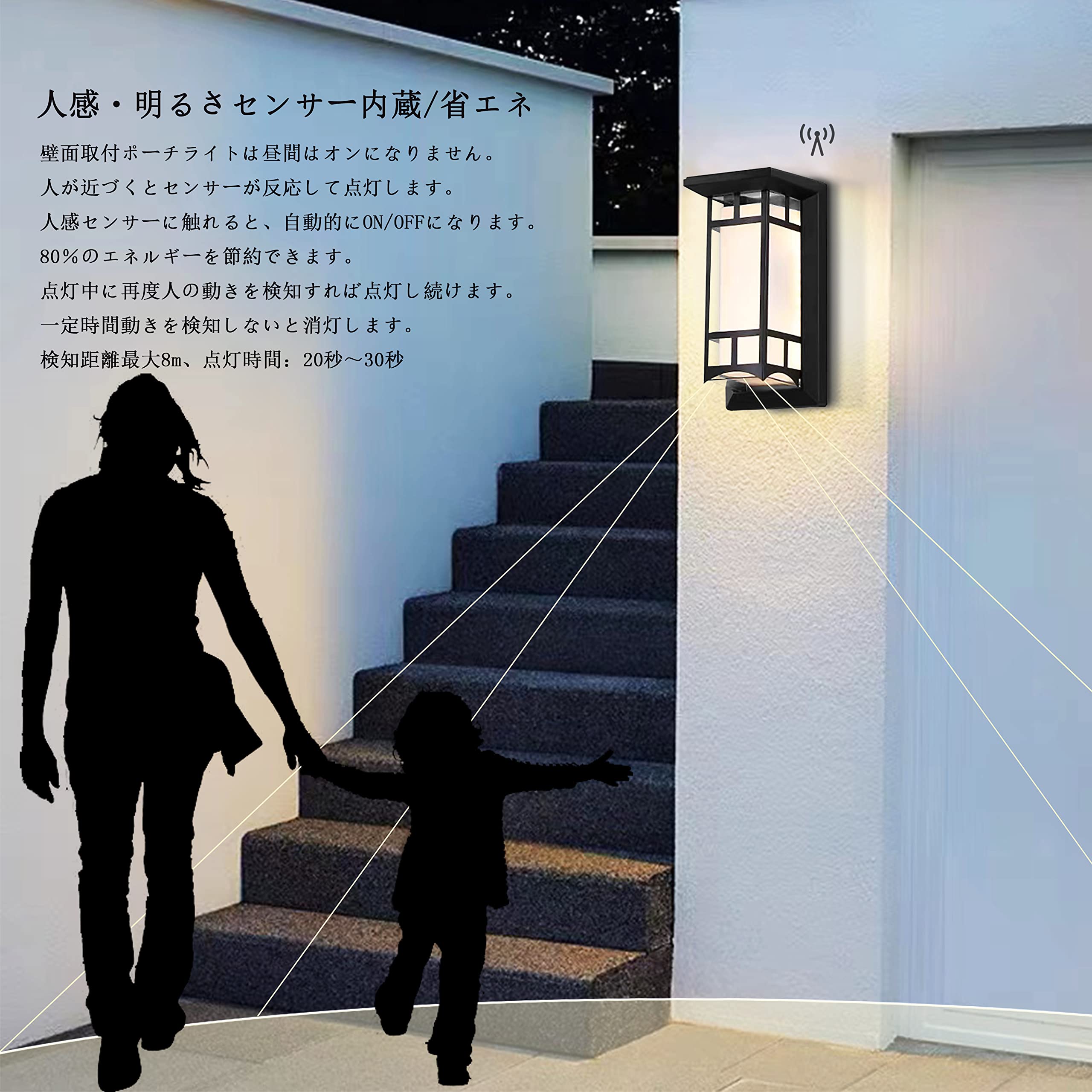 Amazon.co.jp : ALLUCK 人感センサーライト ブラケットライト 玄関