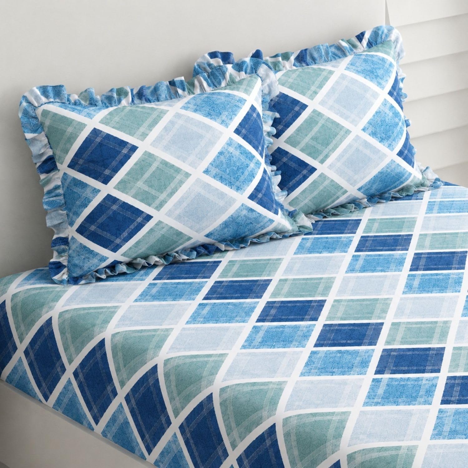 Boho Fitted Bedsheet - Yellow Abstract Design -29