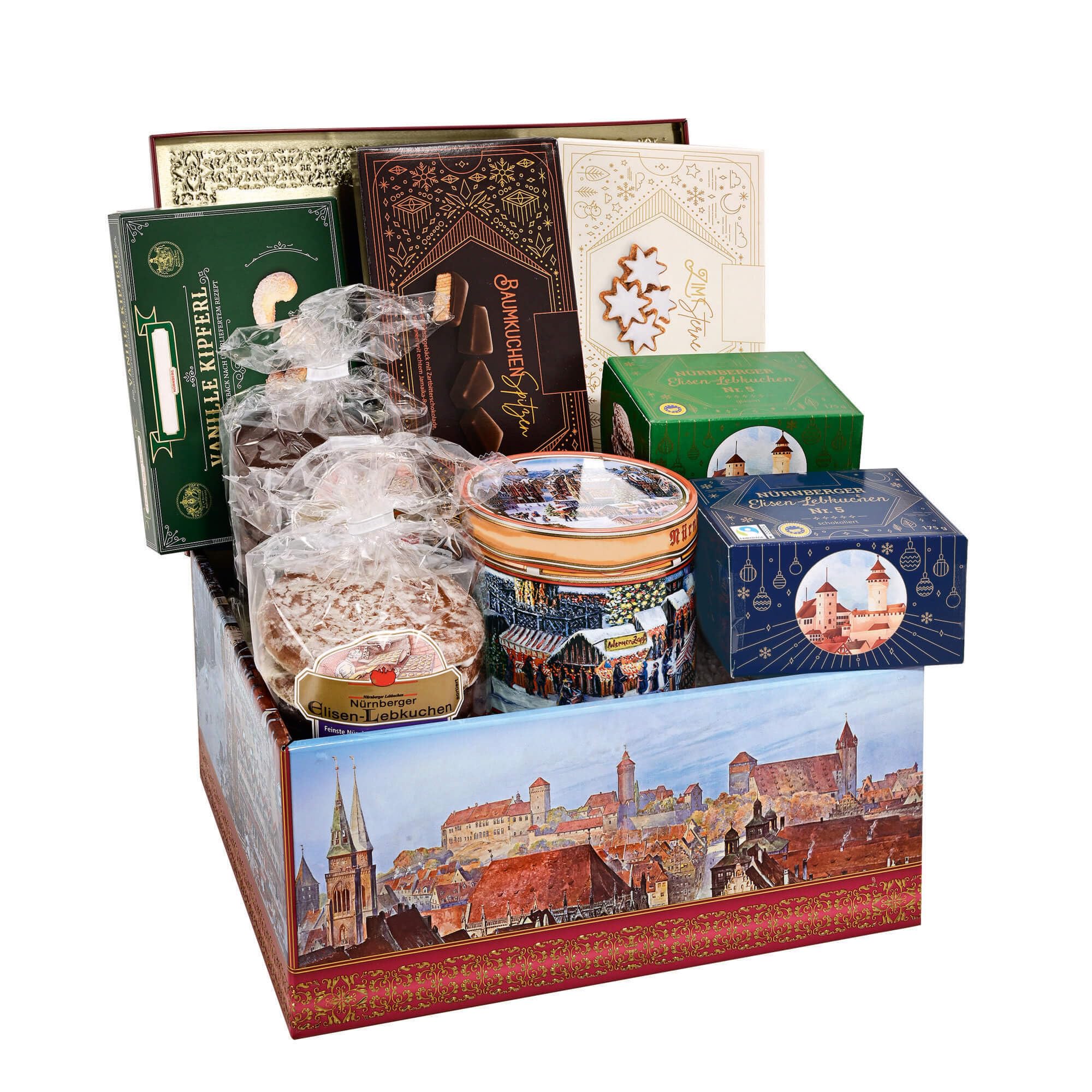 Nürnberg Truhe mit Lebkuchen und Gebäck, ca. 1.500 g, Weihnachten