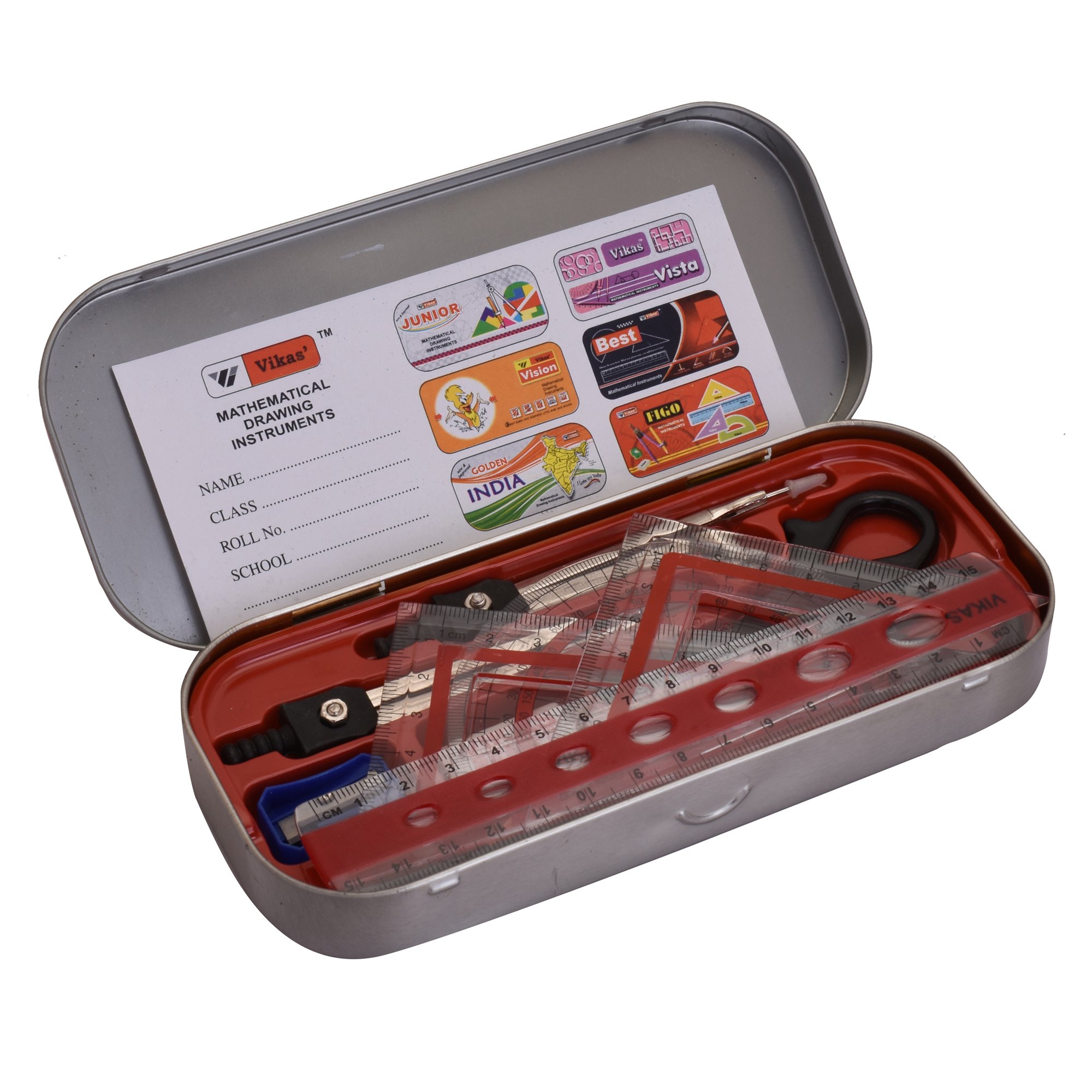 G-Compass Geometry Box Purple Mathematical Drawing Instrument