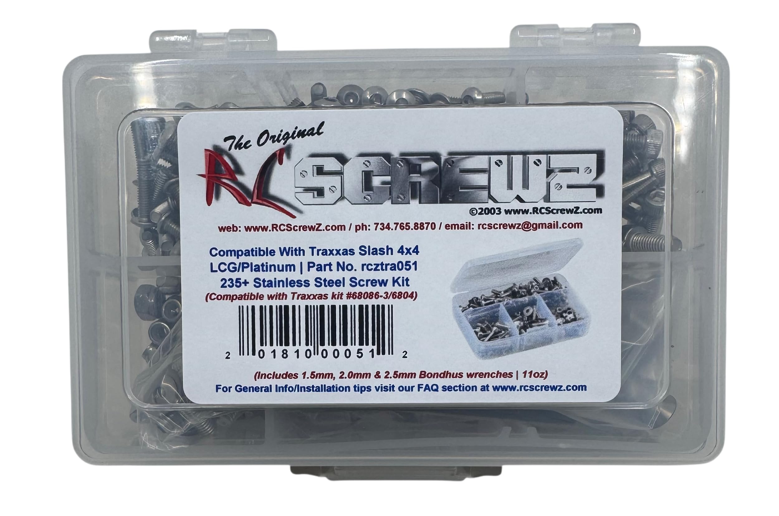 Amazon.com: Traxxas Slash 4x4 LCG/Platimum Stainless Steel Screw