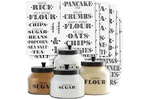 Talented Kitchen Preprinted Baking Labels for Kitchen Organization