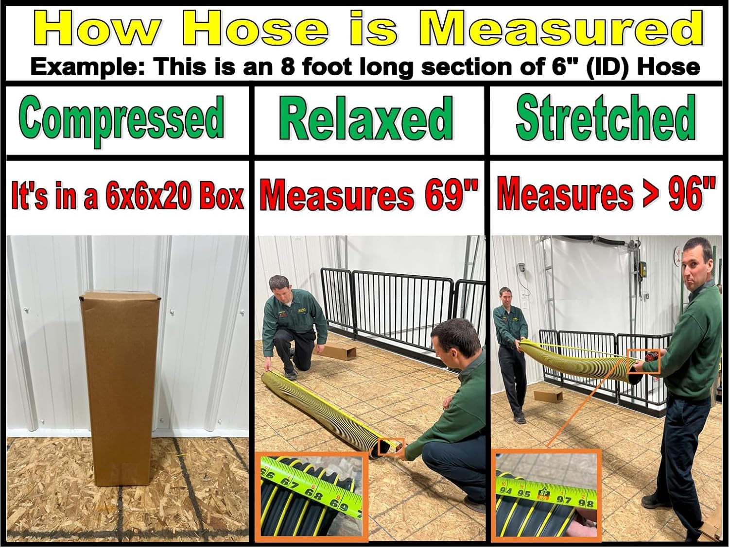 Flexaust 7 Feet of 8 Inch T7W Flexible Hose for Lawn Leaf Blower Vac Grass Catcher Bagger